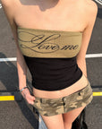 0122stepll Love Me Stretch Tube Top for Dark-Edged Streetwear