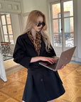 0122stepll Nocturne Wrap Belted Coat