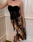 0122stepll Wild Instinct Leopard Ruffle Midi Skirt