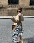 0122stepll Oversized Belted Short Trench Coat
