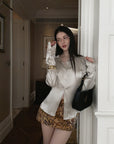 0122stepll Wild Instinct Faux Fur Mini Skirt