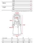 DOINDULGE Kimono Sleeve Wrap Coat with Red Contrast Cuffs and Long Tie