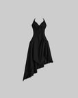DOINDULGE Black Cotton Bustier Dress
