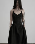 DOINDULGE Black Cotton Bustier Dress