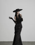 DOINDULGE Halter Cowl Neck Maxi Dress