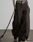 DOINDULGE Rhinestone Wide Leg Pants