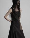 DOINDULGE Embroidered Square Neck Maxi Dress