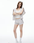 IAMXIAA ヴィンテージチェックフィットシャツ & ショートセット