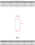ROVENTE High-Slit Maxi Skirt with Draped Silhouette