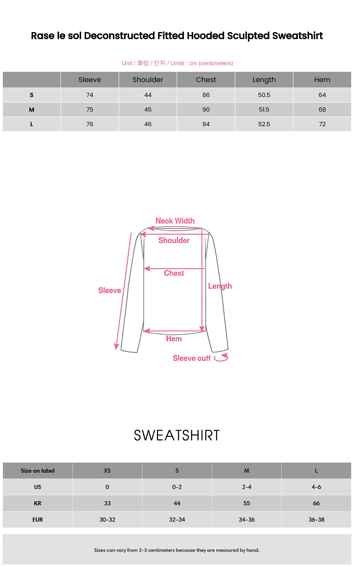 Rase le sol Deconstructed Fitted Hooded Sculpted Sweatshirt