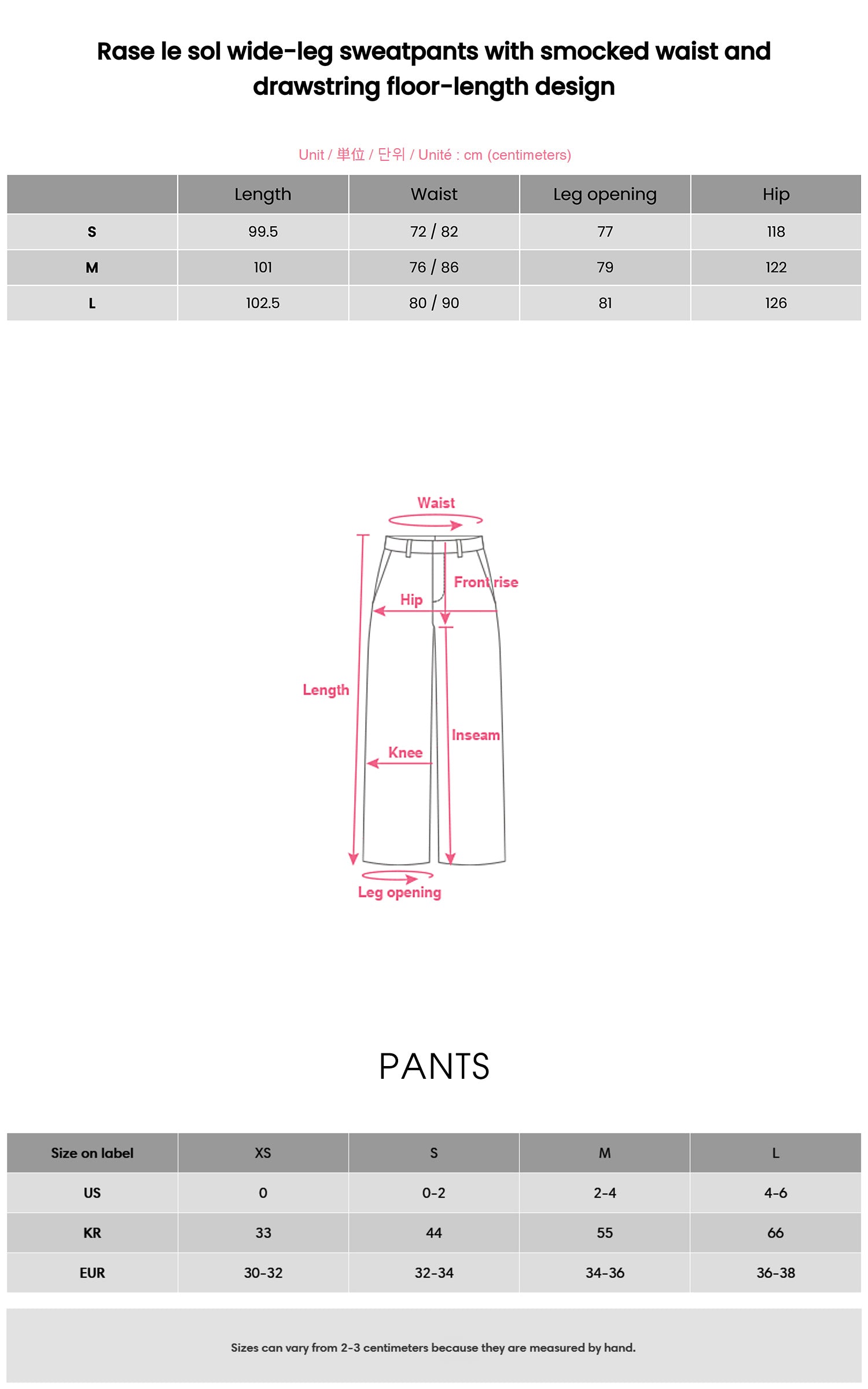 Rase le sol Wide-leg Sweatpants With Smocked Waist And Drawstring Floor-length Design