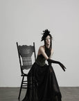 DOINDULGE Gathered Halter Corset Maxi Dress