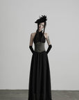 DOINDULGE Gathered Halter Corset Maxi Dress