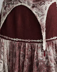 DOINDULGE Deconstructed Lace Panel Maxi Skirt