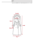 DOINDULGE Embroidered Long Kimono Coat with Flowing Silhouette and Contrast Details
