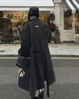 WARDEN EDGE Longline Black Trench Coat
