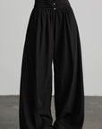 DOINDULGE Wide Leg Gathered Waist Pants