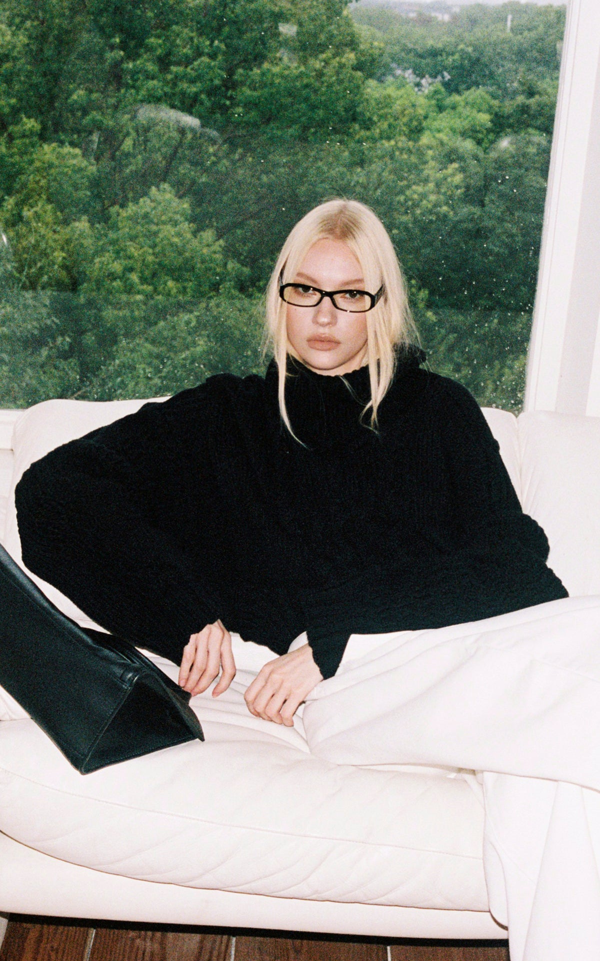 0122stepll Deconstructed Cable Knit Turtleneck Sweater