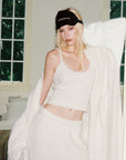 0122stepll Cloud Knit Cardigan, Cami & Wide-Leg Pants Set