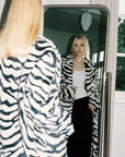 0122stepll Zebra Faux Fur Long Coat