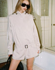 0122stepll Combinaison trench à ceinture