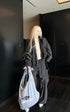 Rase le sol Oversized Ruched Jacket & Wide-Leg Pants Set - PINKPARKS