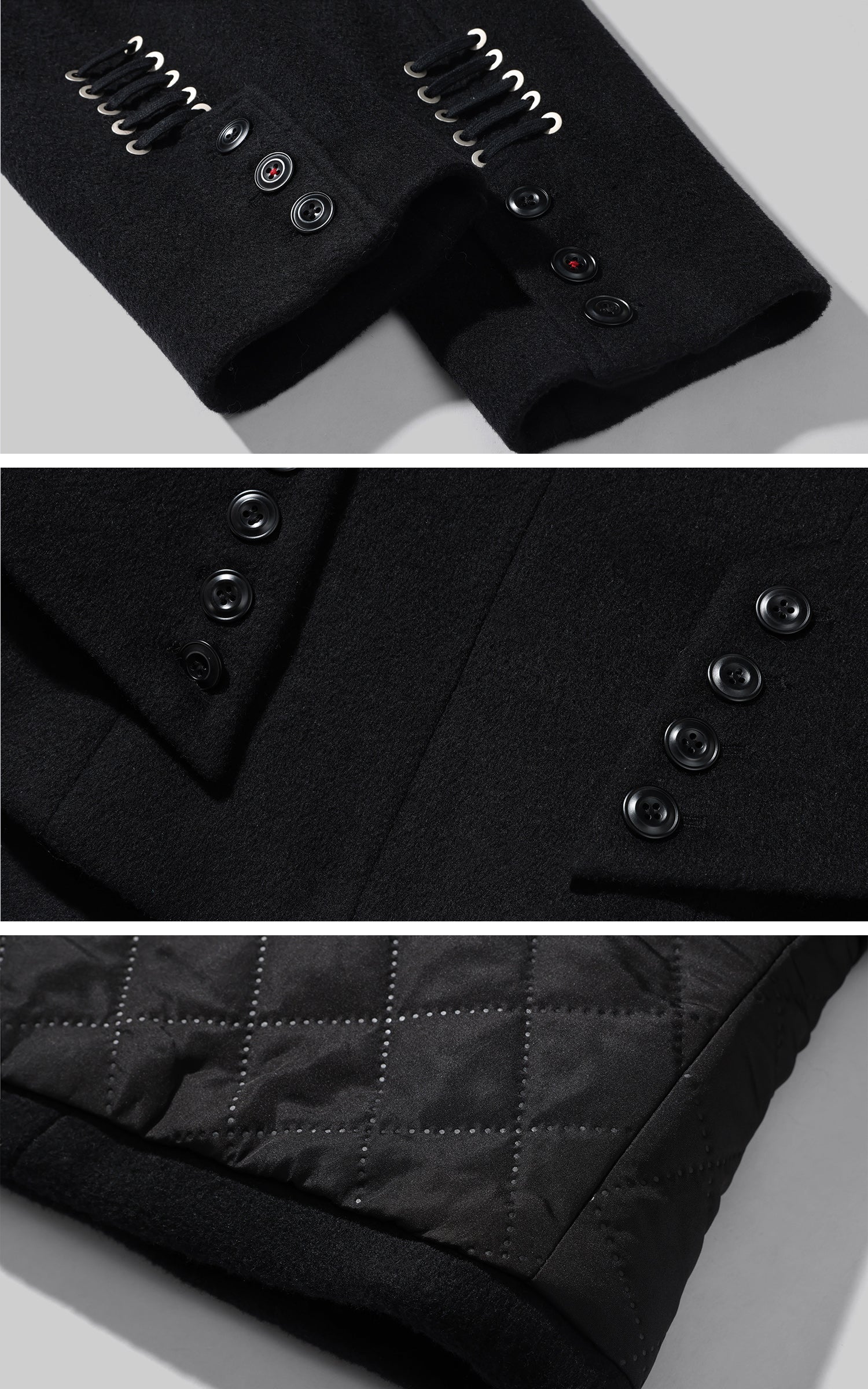 WARDEN EDGE 구조적인 더블 브레스트 크롭 재킷