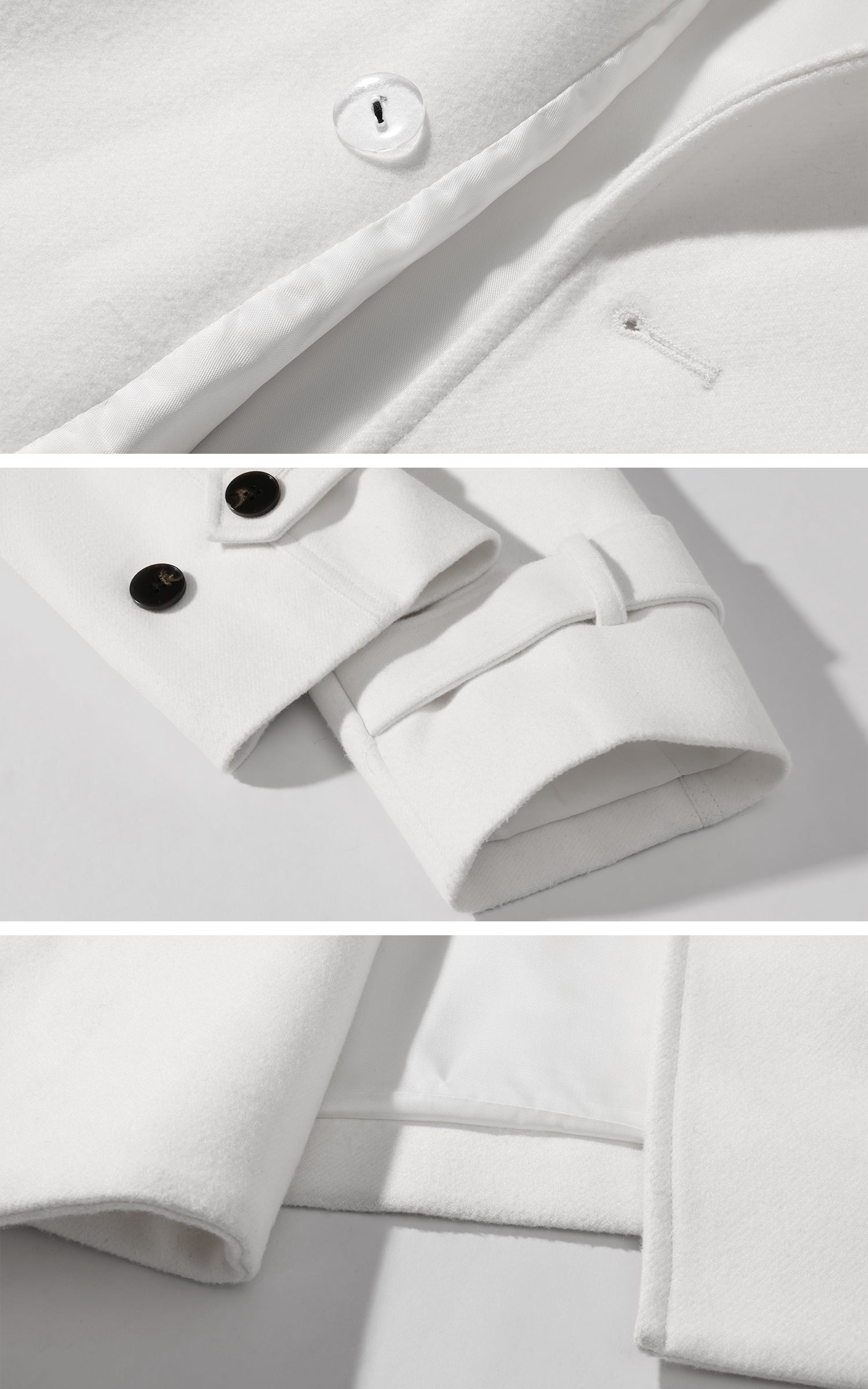 ROVENTE Long Double-Breasted Belted Coat