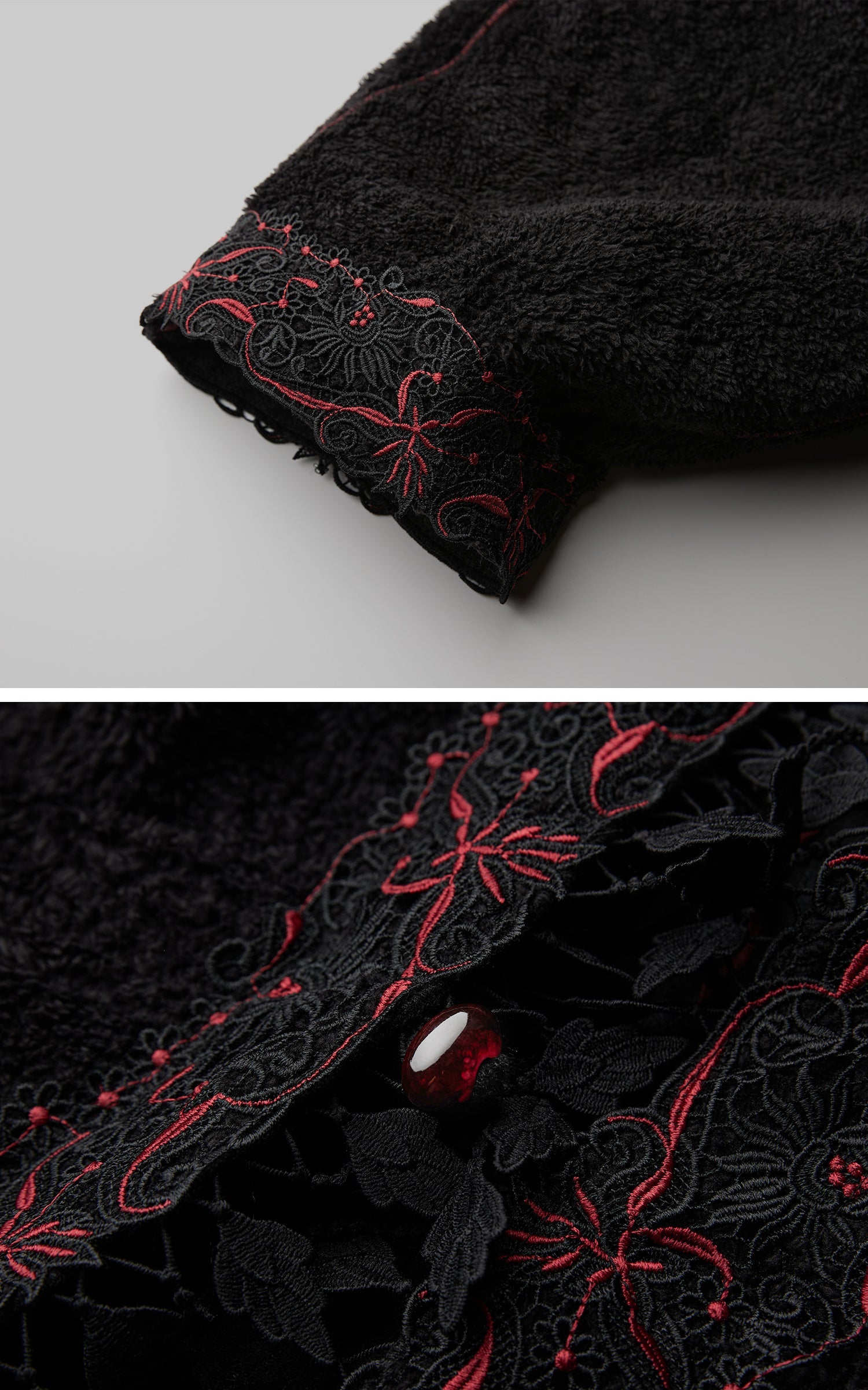 DOINDULGE Embroidered Hooded Cloak Jacket