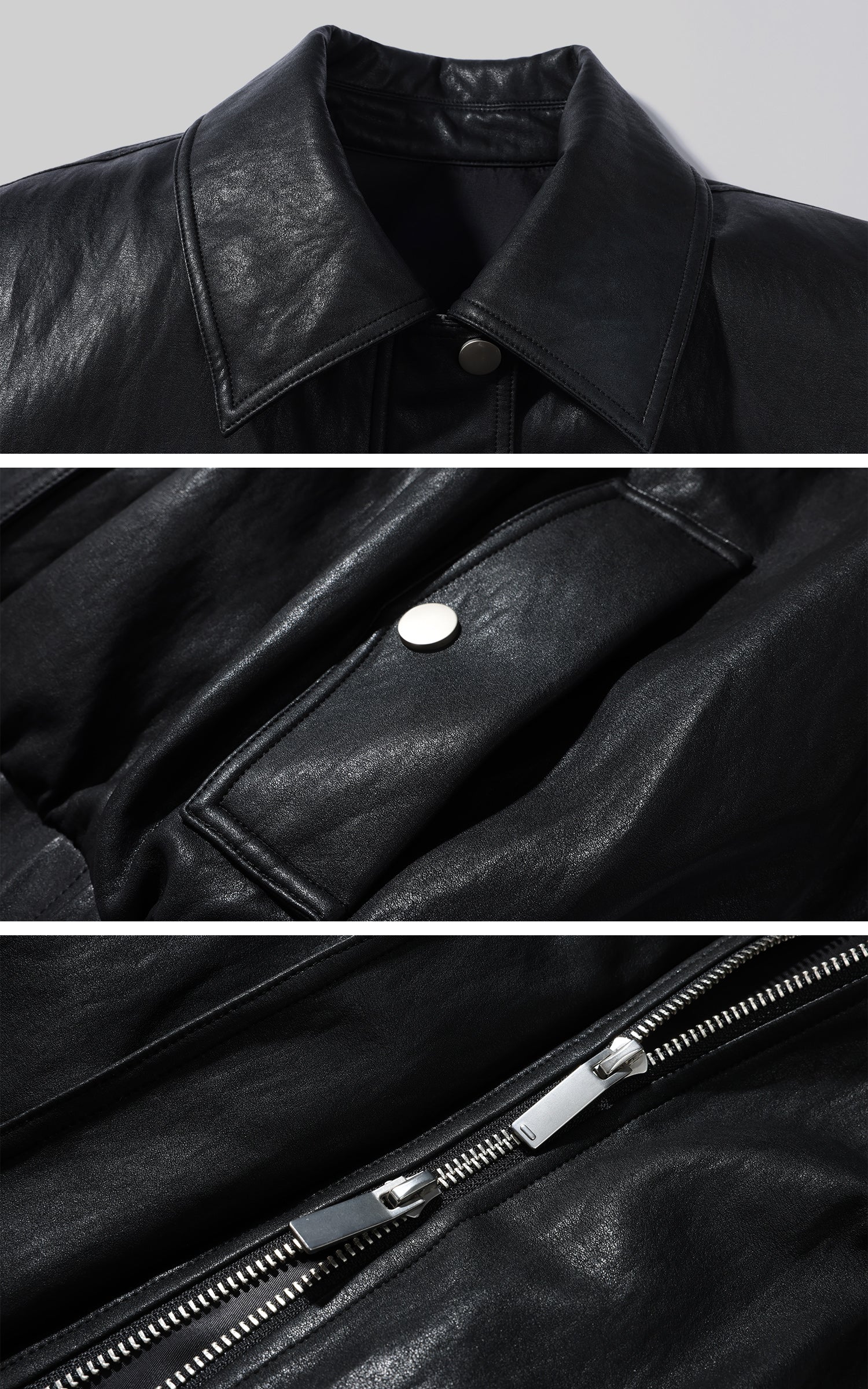 ROVENTE キルティングレザーのダウンジャケット