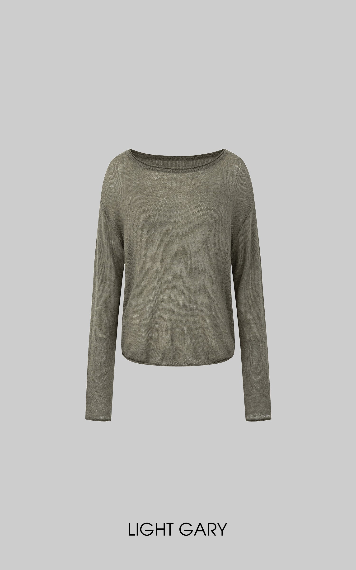 IAMXIAA Sheer Loose-Fit Knit Long Sleeve Top