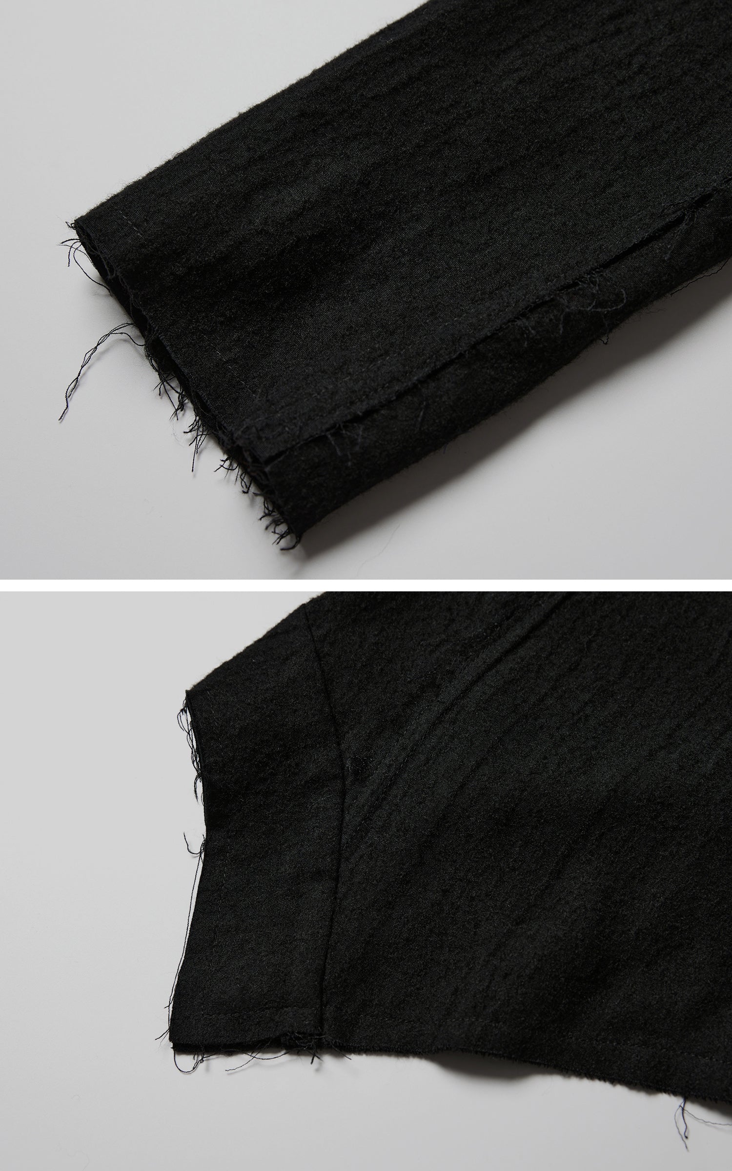 DOINDULGE Deconstructed Frayed Wool Top