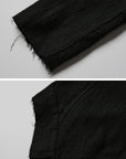 DOINDULGE Deconstructed Frayed Wool Top