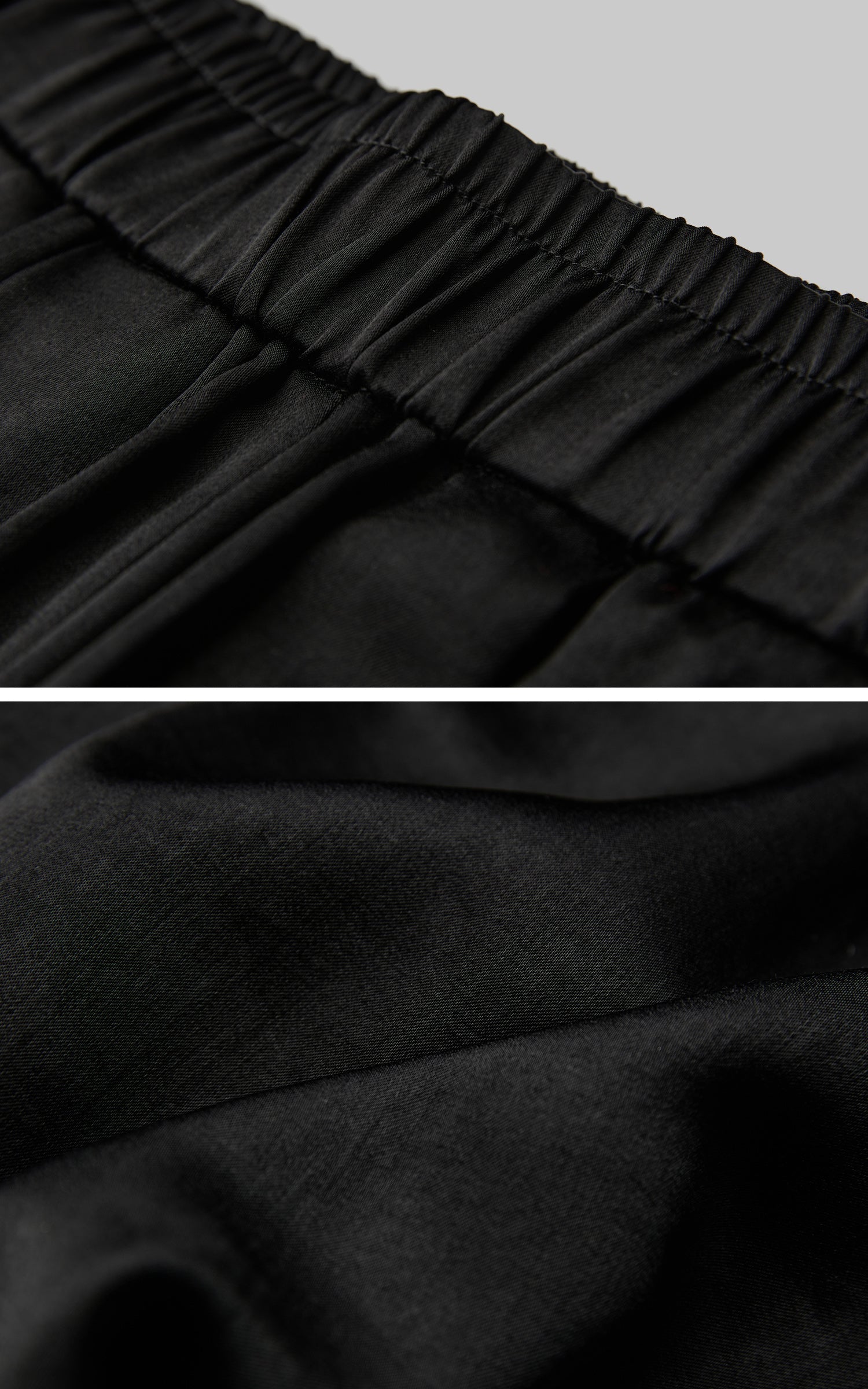 DOINDULGE Wide Leg Trousers with Draped Obi Belt