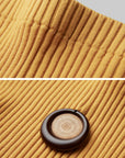 DOINDULGE Off-Shoulder Ribbed Knit Top with Wooden Medallion Detail