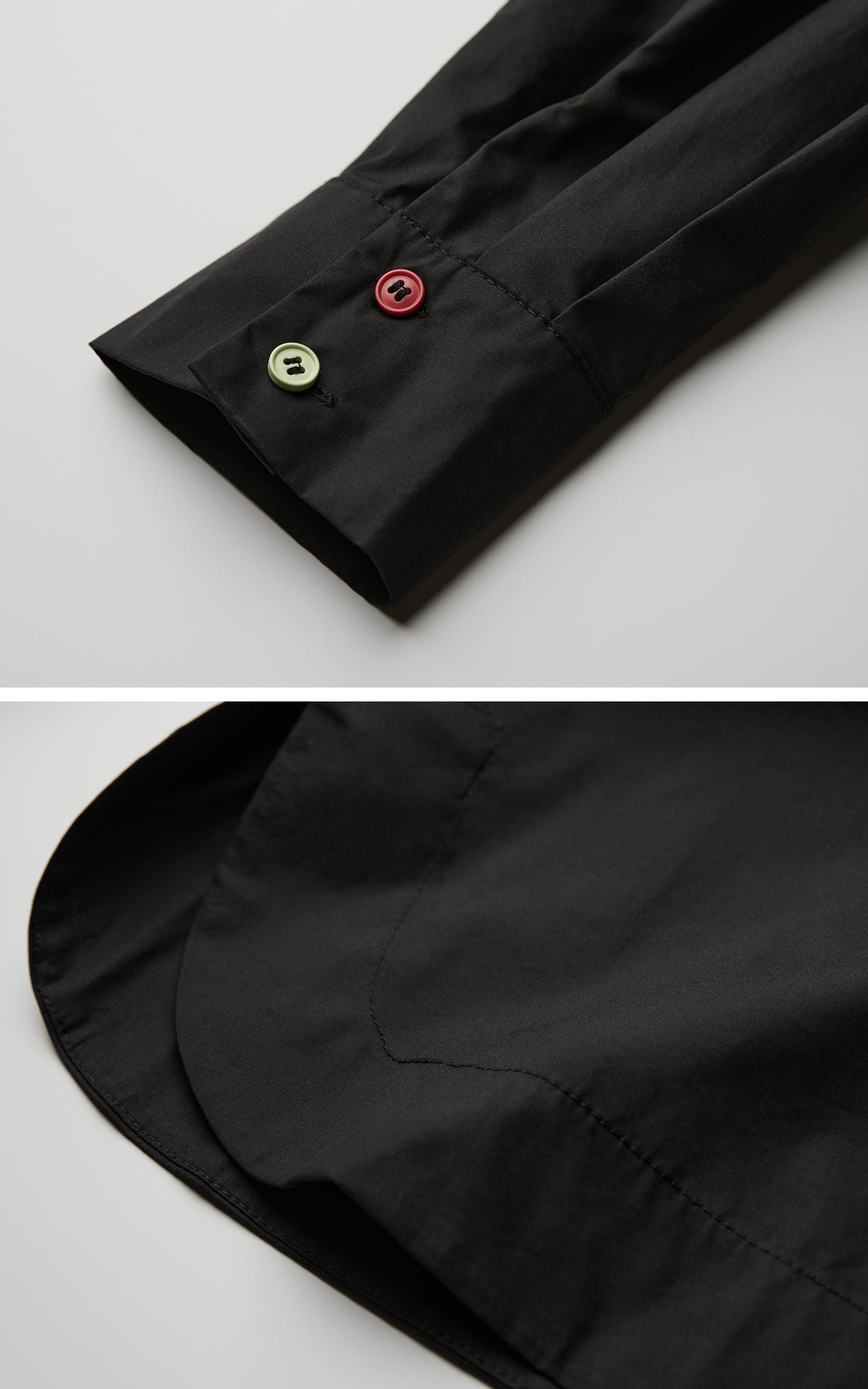 DOINDULGE Deformed Button Structured Shirt