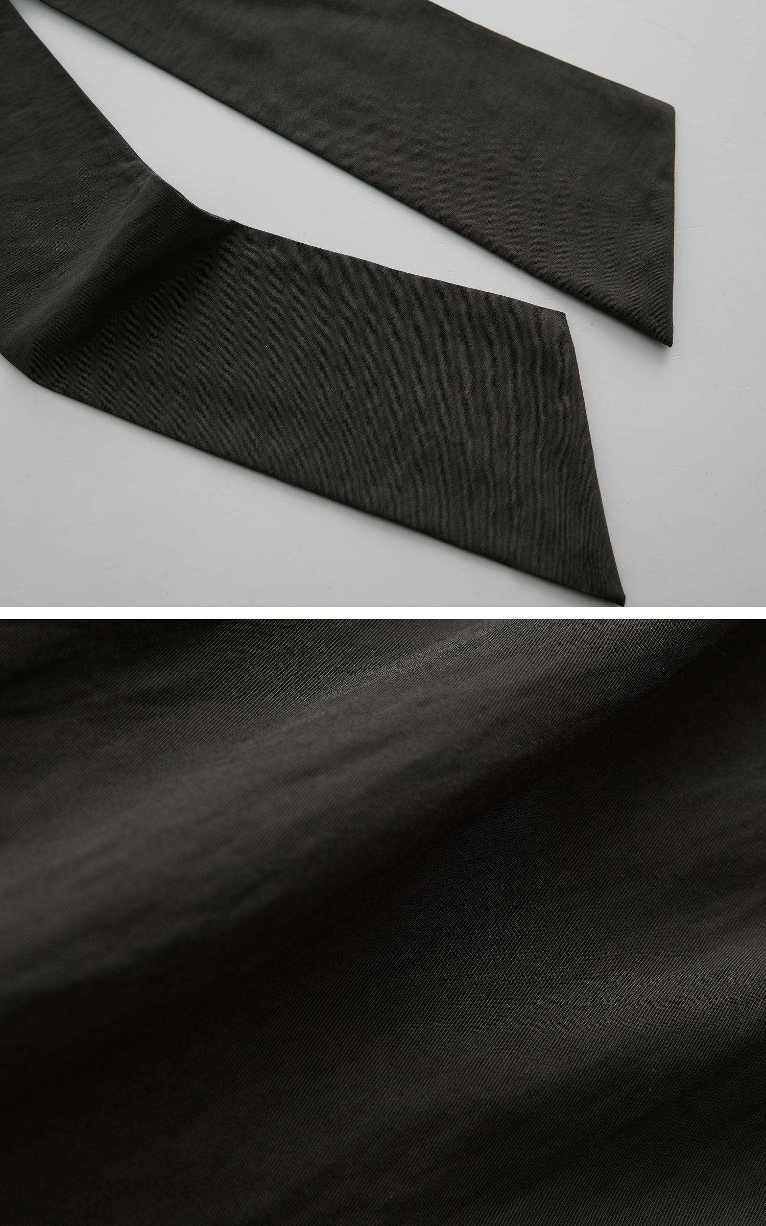 DOINDULGE Draped Wrap Shirt with Asymmetric Tie Waist