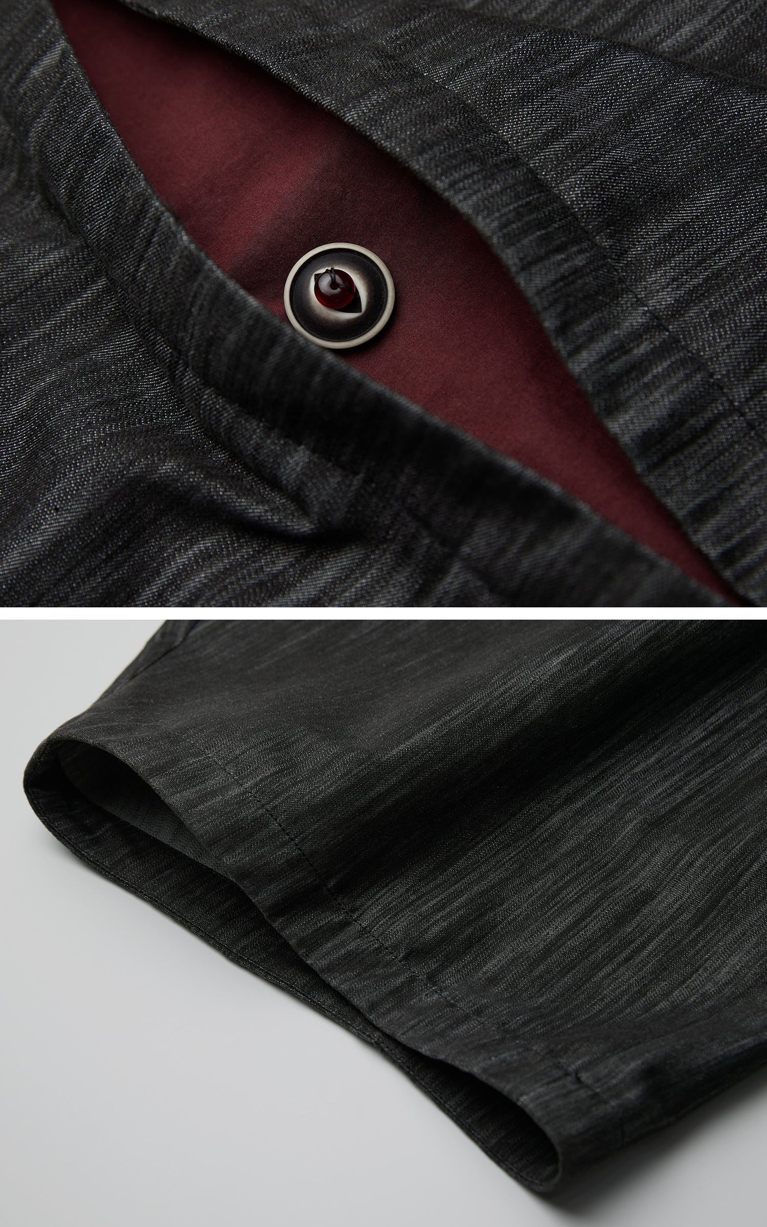 DOINDULGE Structural Wide Leg Trousers with Hidden Contrast Detail