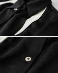 DOINDULGE Deconstructed Asymmetric Contrast Shirt
