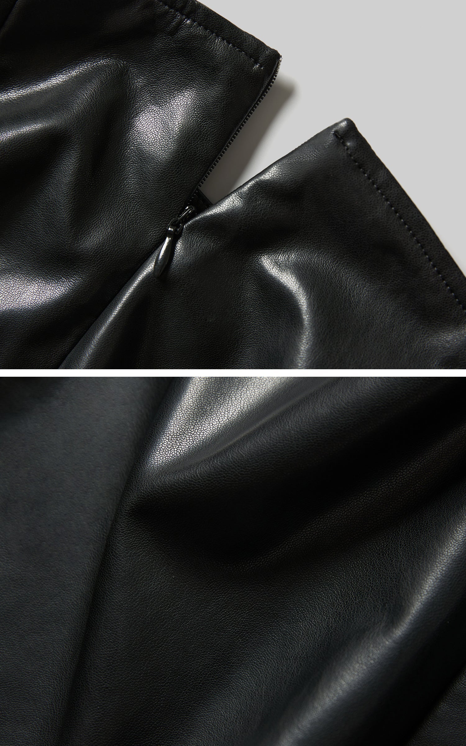 DOINDULGE Paneled Faux Leather Maxi Skirt with Stud Detail