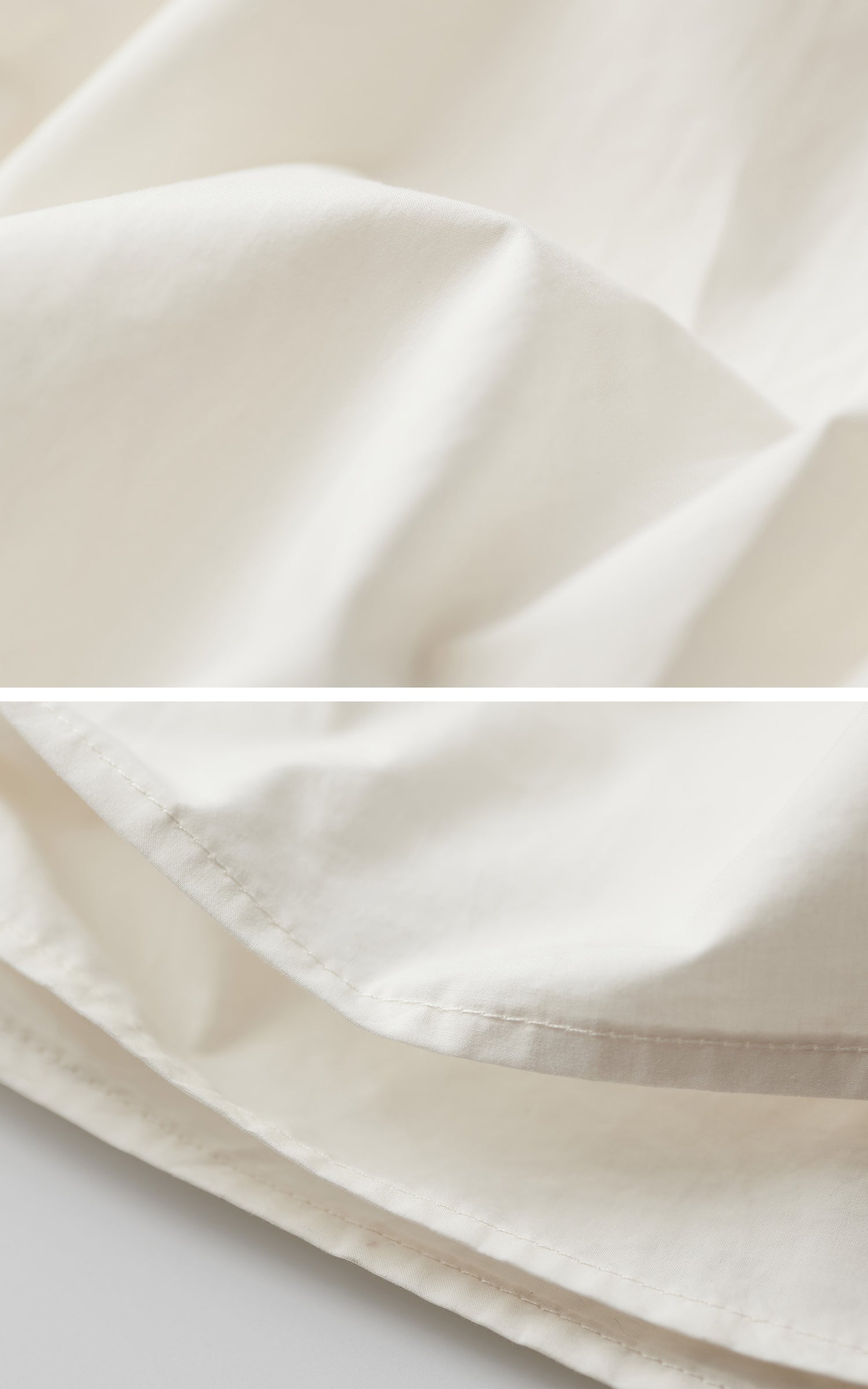 DOINDULGE Layered Cotton Skirt with Asymmetric Draped Hem