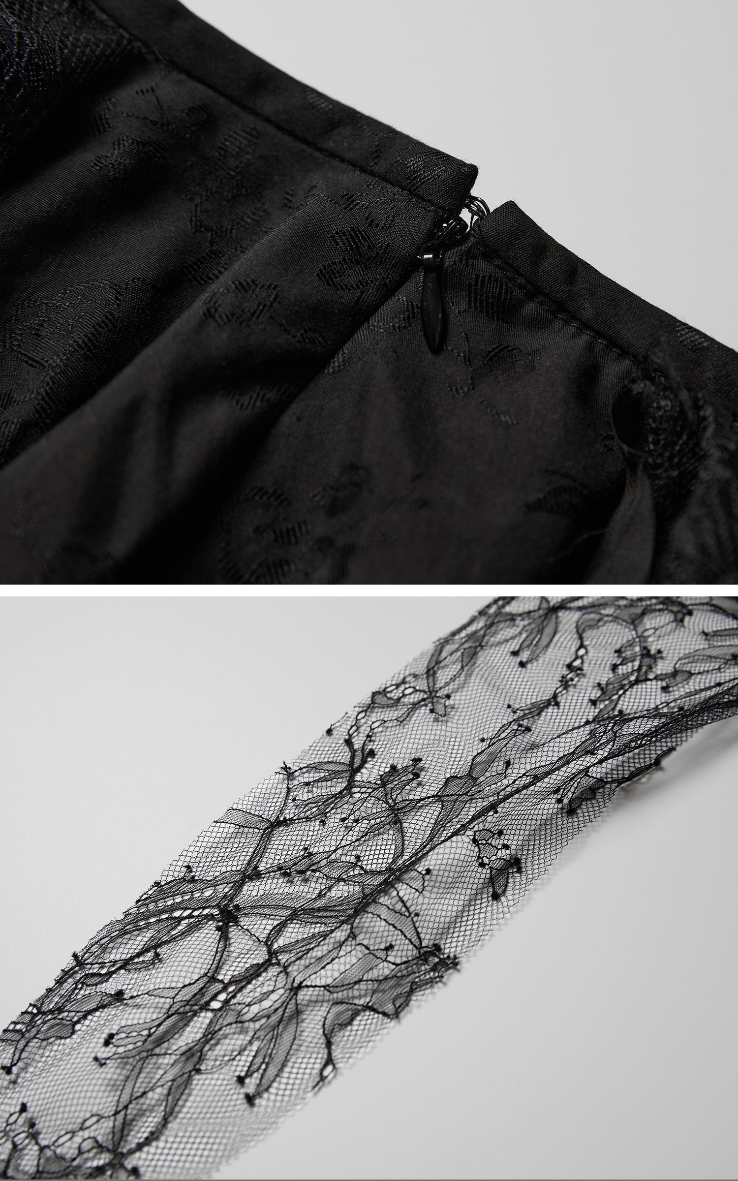 DOINDULGE Layered Asymmetric Jacquard Skirt
