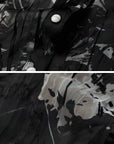 DOINDULGE Sheer Texture Shirt & Long Skirt Set with Abstract Shadow Print