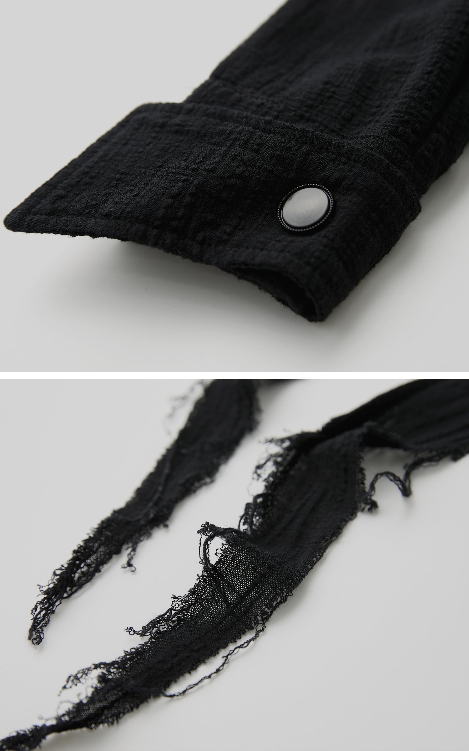 DOINDULGE Deconstructed Fray-Edge Sculpted Shirt