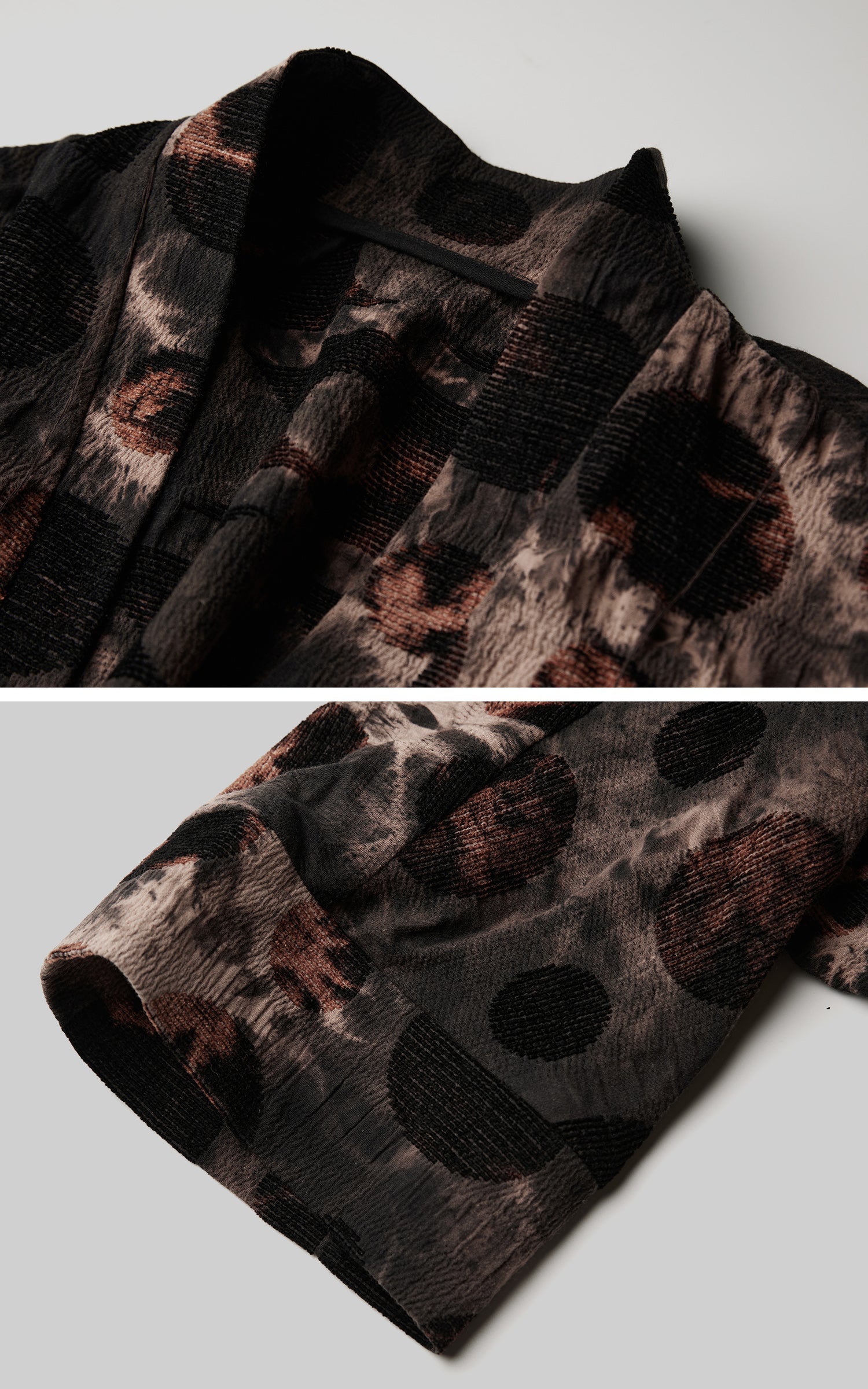 DOINDULGE Oversized Patterned Jacquard Coat