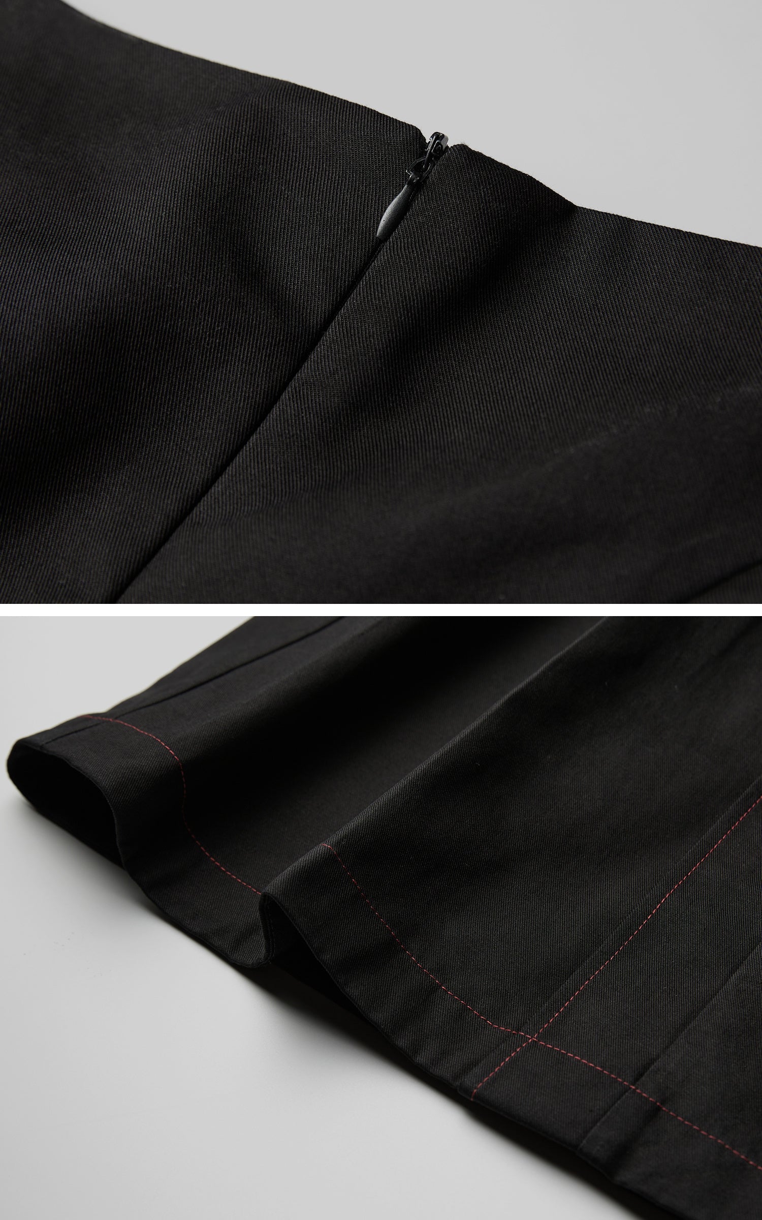 DOINDULGE Wide-Leg Trousers with Multi-Button Detail