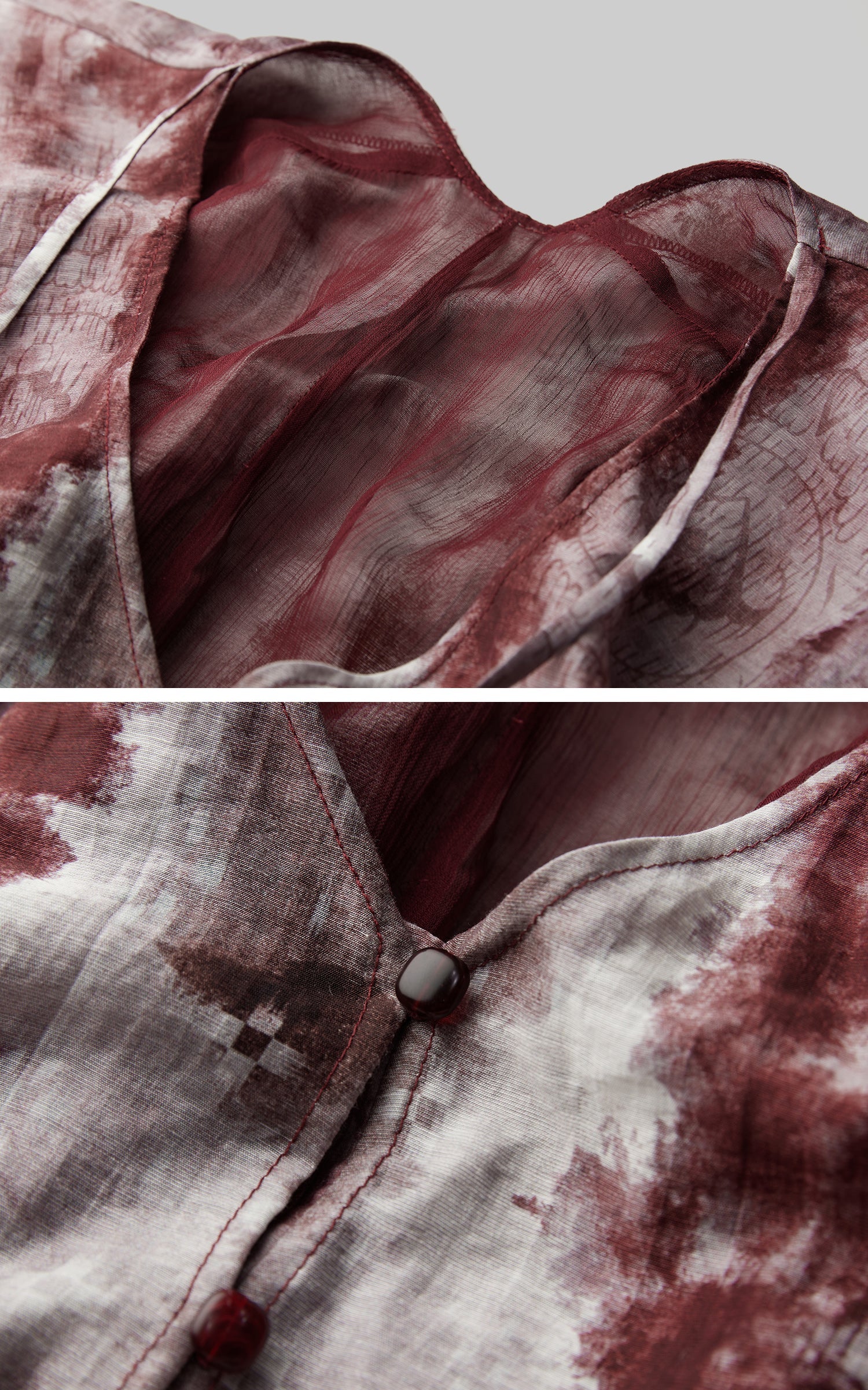 DOINDULGE Tie Dye Flowing Sheer Cardigan