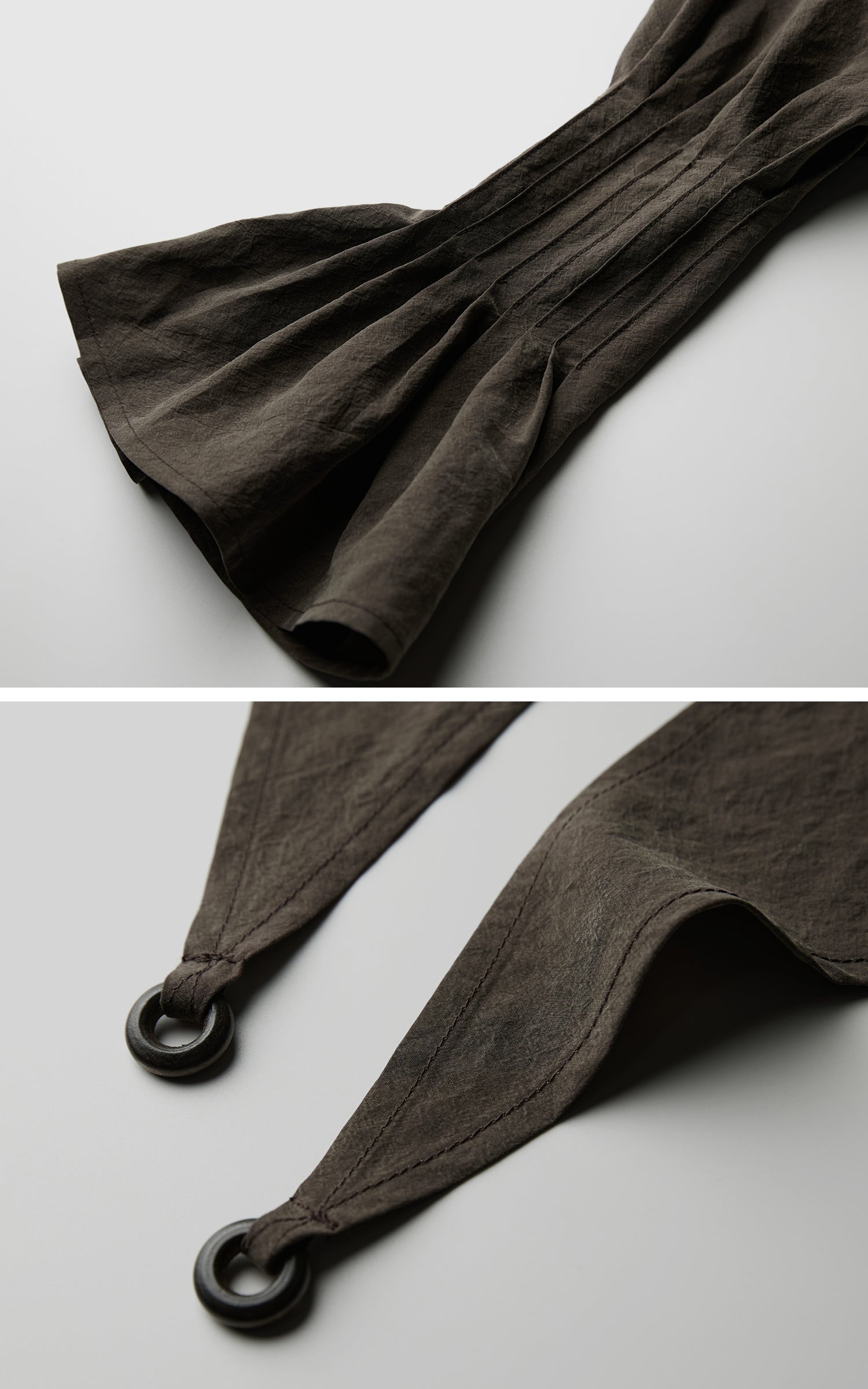 DOINDULGE Draped Sleeve Top with Layered Neckline