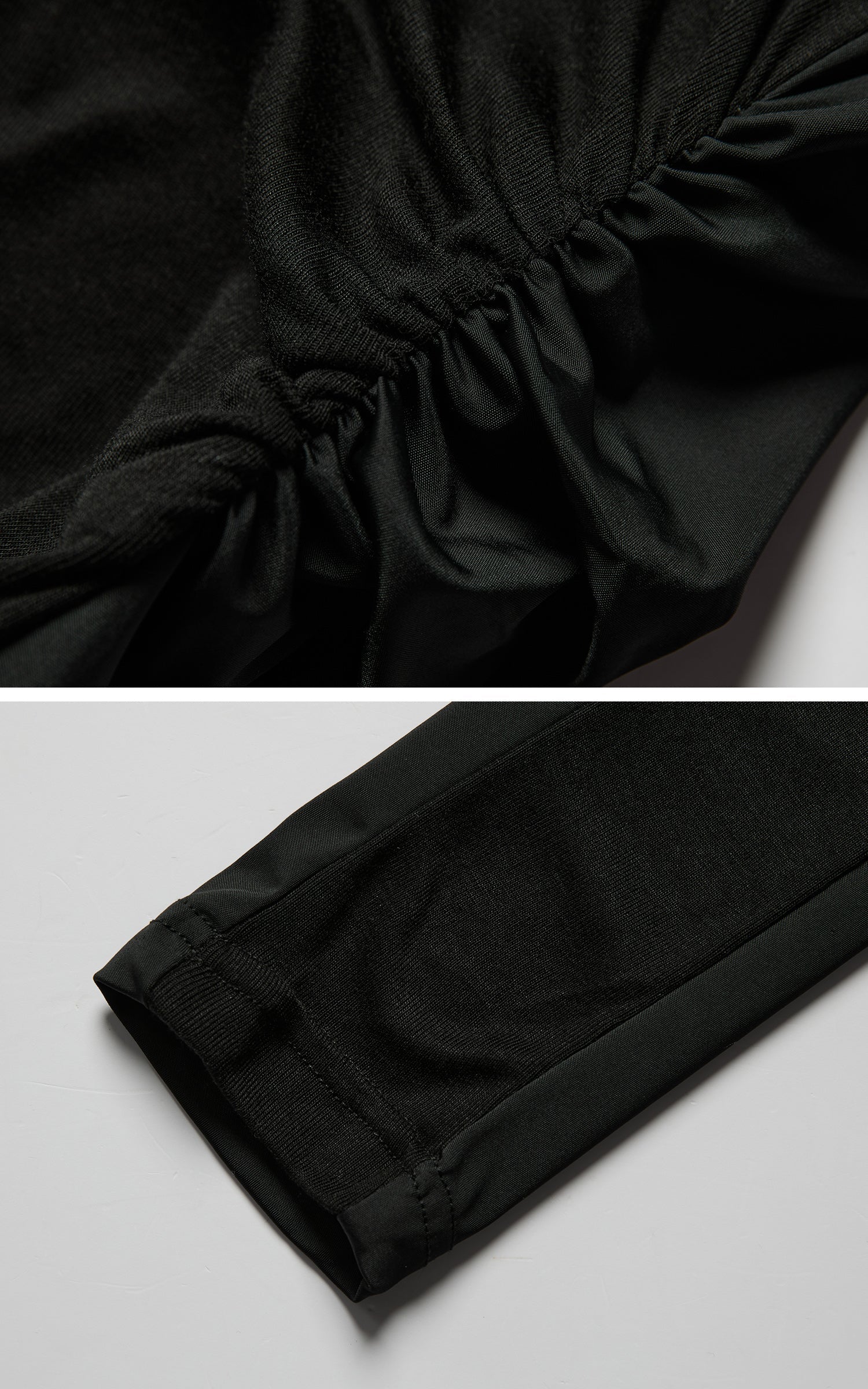 DOINDULGE Draped Ruched Button-Up Shirt