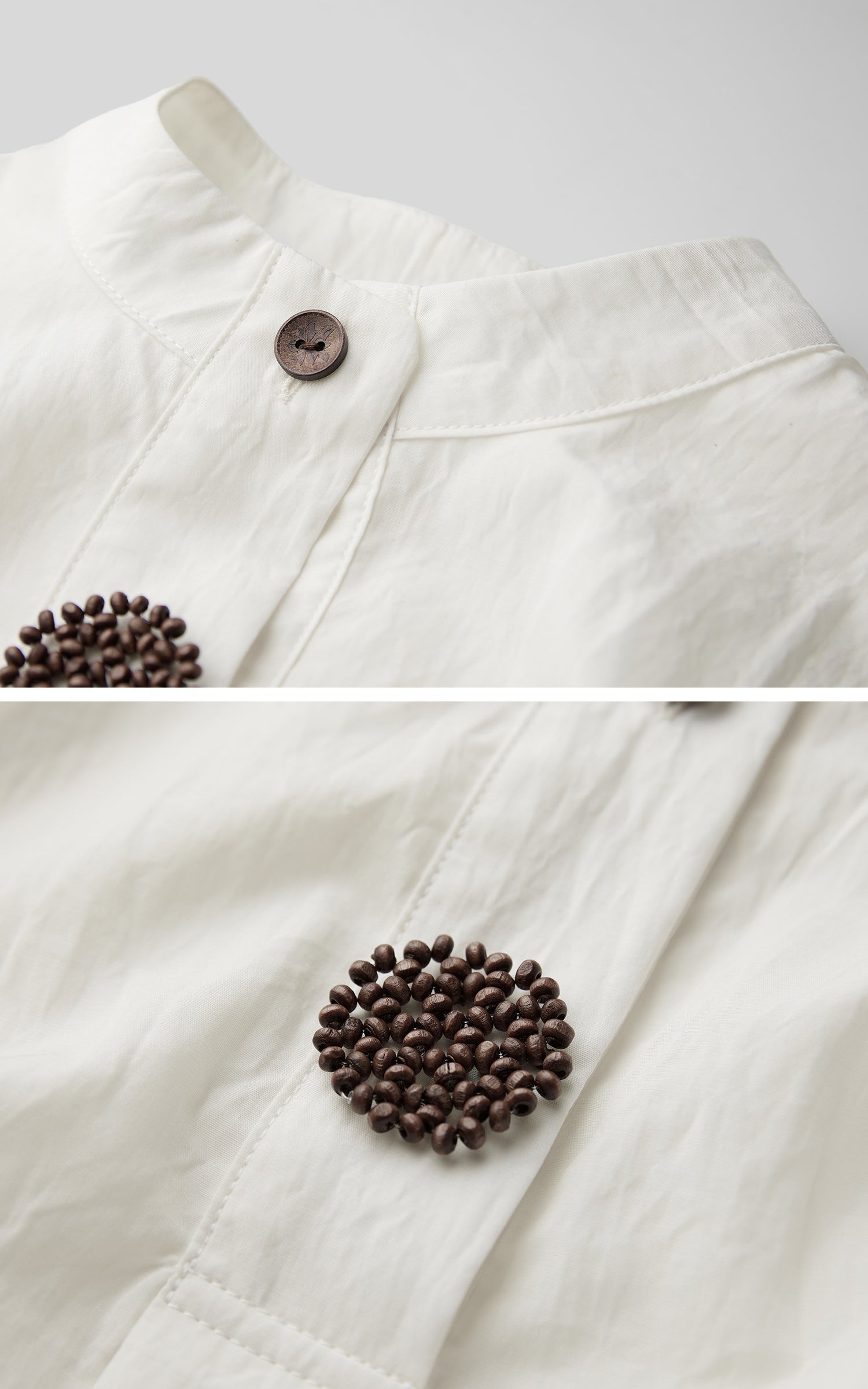 DOINDULGE Red Button Accent Drawstring Hem Top